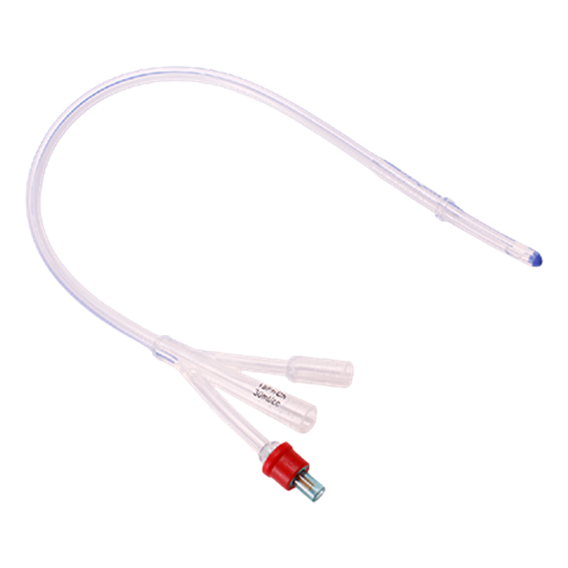40cm Standard Tip Silicone 3-Way foley Catheter with 30mL Balloon 18Fr